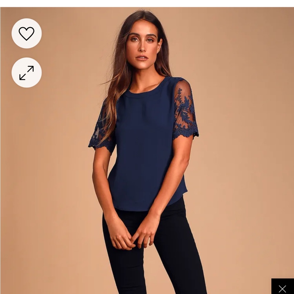 Lulu Navy M Blouse